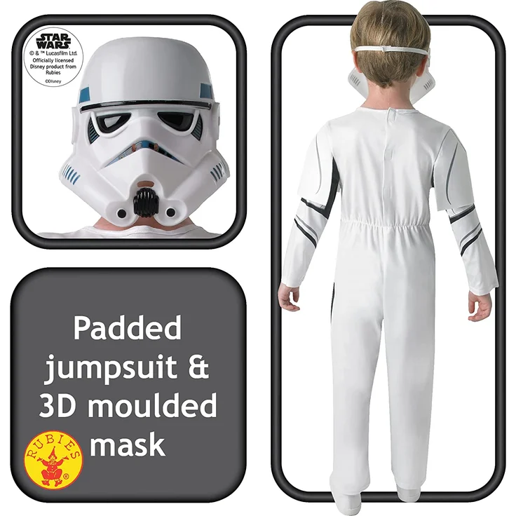 Rubie's Stormtrooper Star Wars Rebels Kostüm für Kinder, Größe:S – Bild 2
