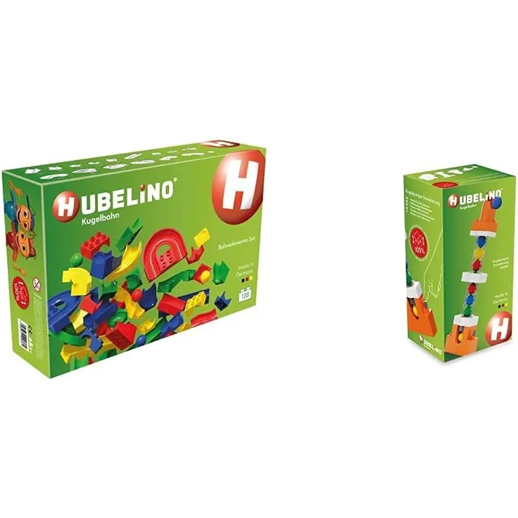 Hubelino 420381 - 128-teiliges Bahnelemente Set Kugelbahn