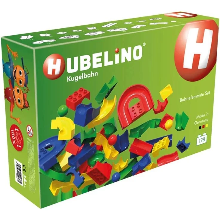Hubelino 420381 - 128-teiliges Bahnelemente Set Kugelbahn – Bild 2