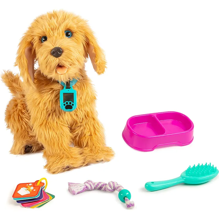 Joy Toy 42667 Moji Plüschhund Funktionsplüsch, Mehrfarbig, 35 cm