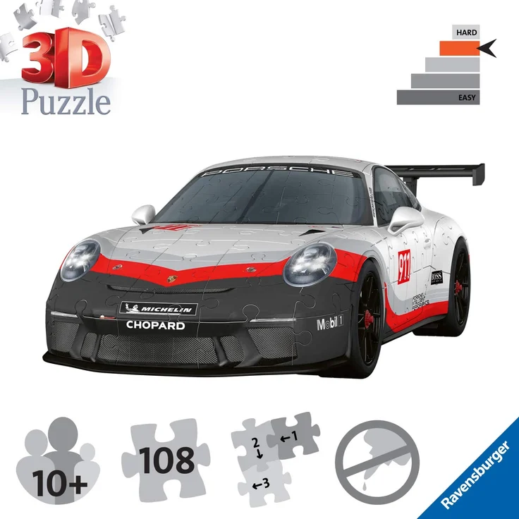 Ravensburger 3D Puzzle Porsche GT3 Cup 108 Teile – Bild 2