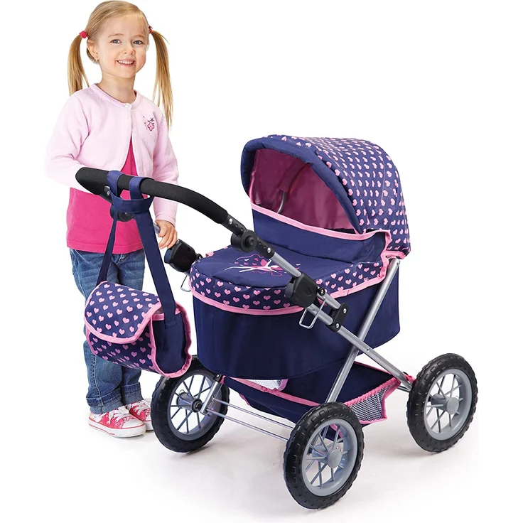 Bayer Design 13052AA 13052AA-Puppenwagen Trendy, höhenverstellbar, zusammenklappbar, Motiv: Fee, dunkelblau – Bild 6