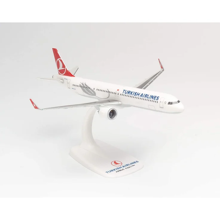 herpa 612210 – Airbus A321neo, Turkish Airlines, Wings, Modell Flugzeug mit Standfuß, Flieger, Modellbau, Miniaturmodelle, Sammlerstück, Kunststoff, Snap Fit - Maßstab 1:200 – Bild 3