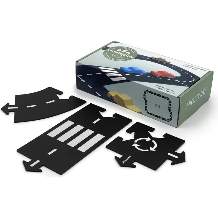 Highway | 24-teiliges Straßenset von Waytoplay Toys - Preisvergleich