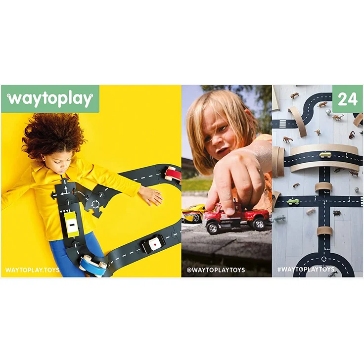 Highway | 24-teiliges Straßenset von Waytoplay Toys - Preisvergleich – Bild 6