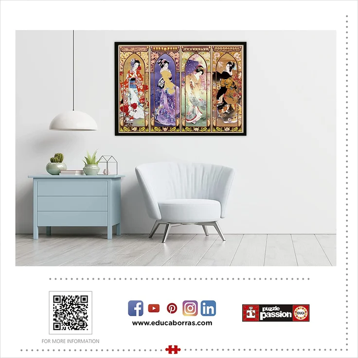 Educa 19055 Japanische Collage, 4000 Teile Puzzle für Erwachsene und Kinder ab 14 Jahren, Japan, Geisha - Preisvergleich – Bild 4