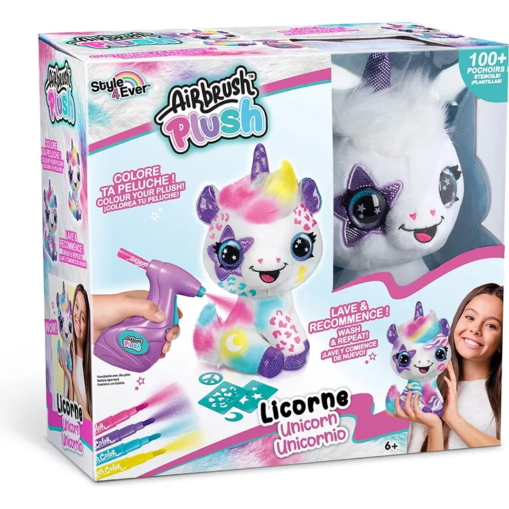 Canal Toys Style 4 Ever – Mein Einhorn aus Plüsch zum Selbstgestalten – Spray Art – OFG 228, Mehrfarbig