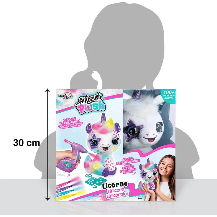Canal Toys Style 4 Ever – Mein Einhorn aus Plüsch zum Selbstgestalten – Spray Art – OFG 228, Mehrfarbig – Bild 11