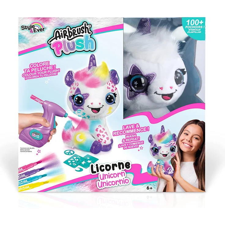 Canal Toys Style 4 Ever – Mein Einhorn aus Plüsch zum Selbstgestalten – Spray Art – OFG 228, Mehrfarbig – Bild 2