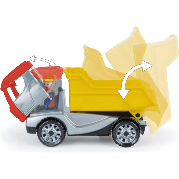 Lena 01631 Truckies Set Baustelle 23 teilig, Inhalt: Muldenkipper LKW 22 cm, Bagger ca, 25 cm, 3 Spielfiguren und 17 Verkehrsschilder & Pylone, Baufahrzeuge & Figuren für Kinder ab 2 Jahren - Preisvergleich – Bild 3