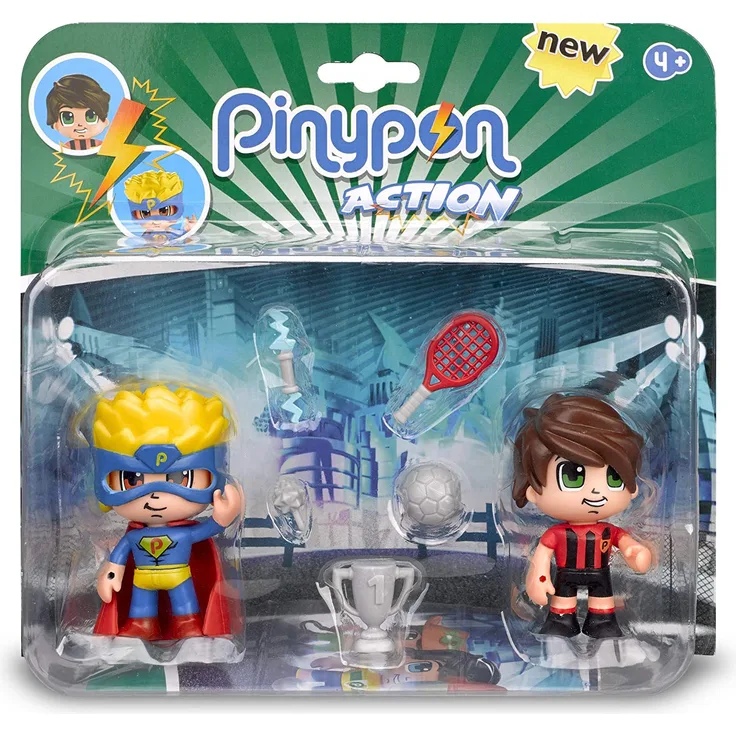 Epee Figures PinyPon Action 2pack Footballer Superhero