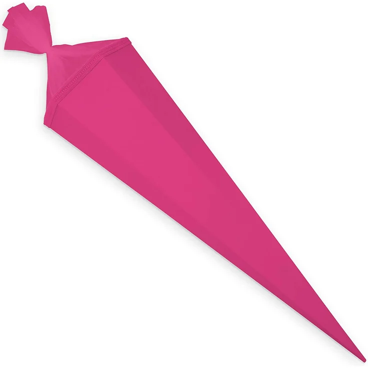 itenga Bastelschultüte 85 cm eckig Schultütenrohling mit Tüllverschluss (Pink) – Bild 1