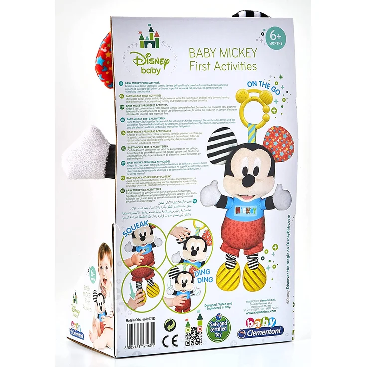 Clementoni 17165.1 Mouse and Friends Plüsch Mickey mit Beißring – Bild 2