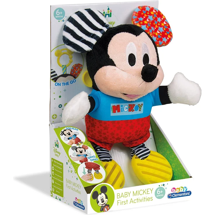 Clementoni 17165.1 Mouse and Friends Plüsch Mickey mit Beißring – Bild 3