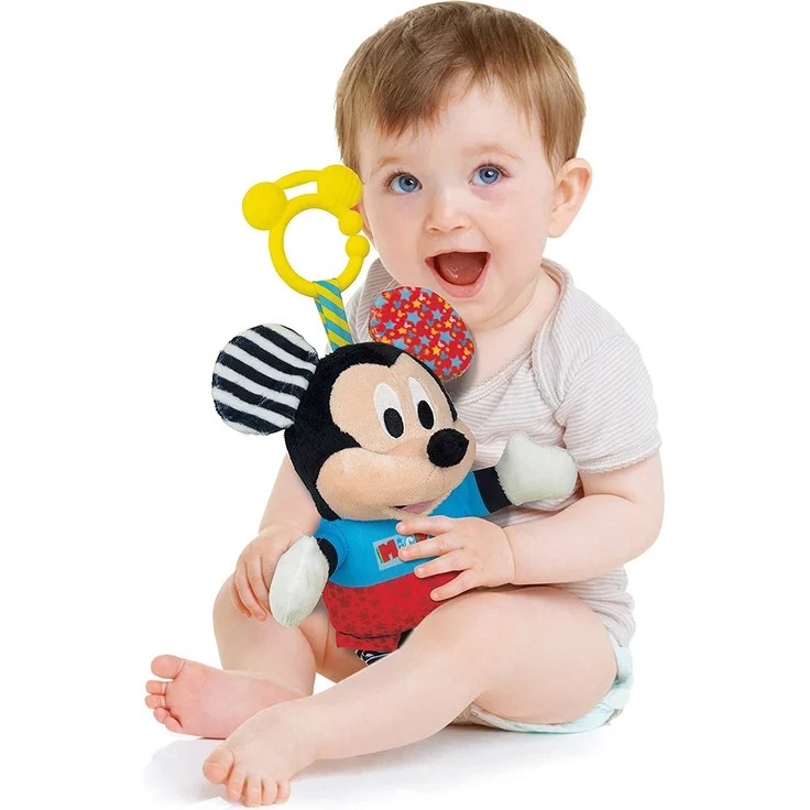 Clementoni 17165.1 Mouse and Friends Plüsch Mickey mit Beißring – Bild 8