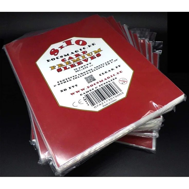 docsmagic. de 10 x 50 Premium 8" x 10" Card Sleeves - 207 x 258 mm - Photo Postcard Kartenhüllen