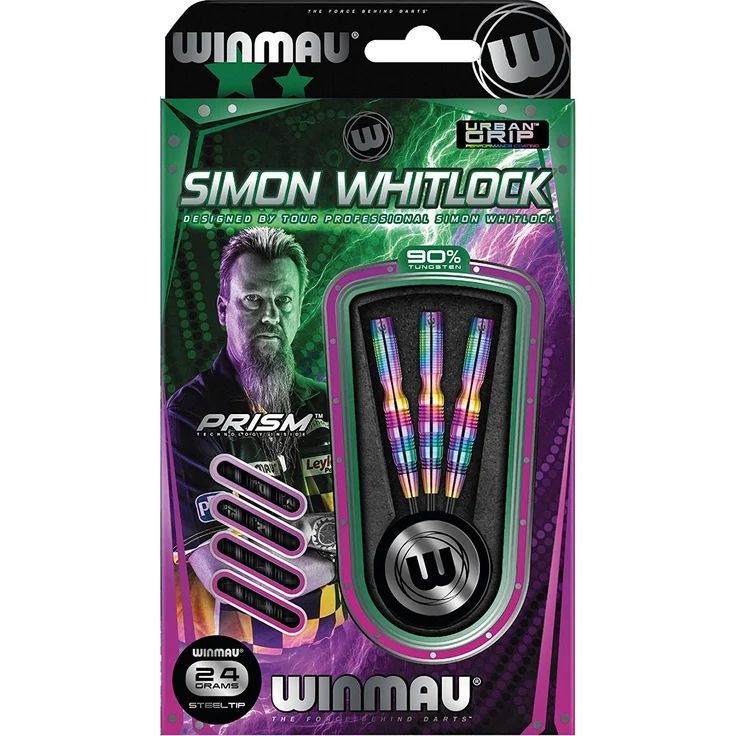 WINMAU Champions - Simon Whitlock 3: 24g Profi Wolfram Steeltip Dartpfeile Set mit Flights und Schäfte – Bild 4