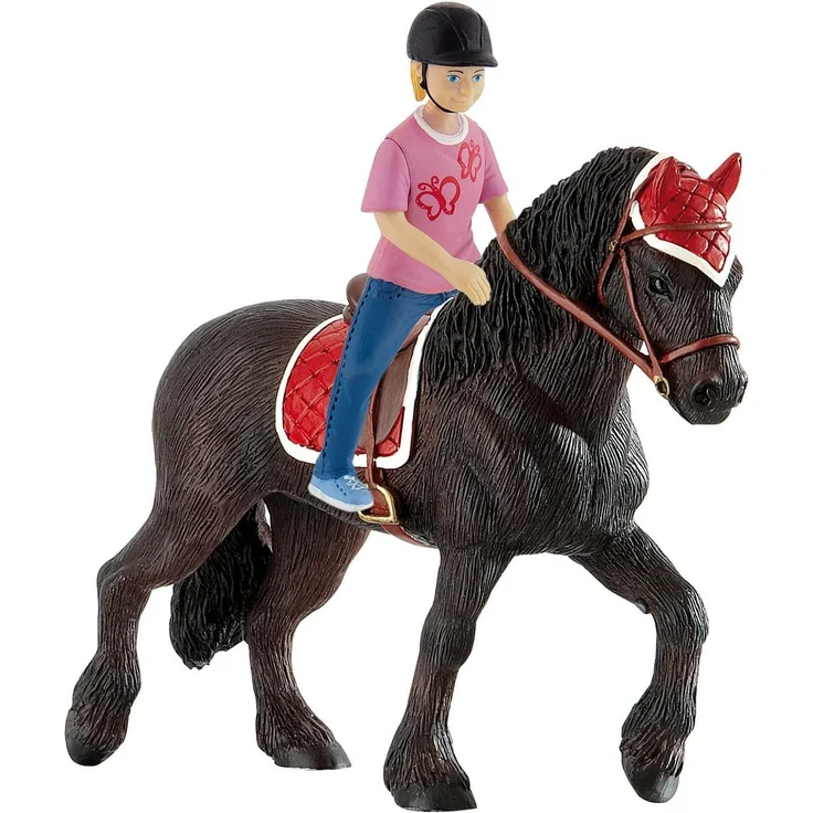Bullyland 62643 - Spielfigur, Reitermädchen Emily, ca. 8,3 cm groß, liebevoll handbemalte Figur, PVC-frei, tolles Geschenk für Jungen und Mädchen zum fantasievollen Spielen – Bild 2