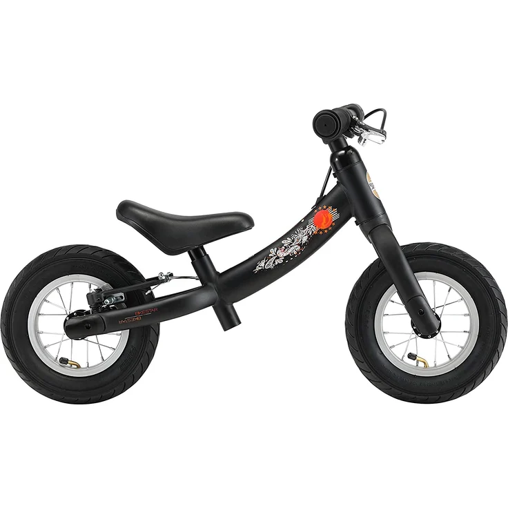 BIKESTAR '10 Zoll Sport Kinderlaufrad', ab 2 Jahren, höhenverstellbarer Sattel, drehbarer Rahmen, mit Bremse, Schwarz (matt) – Bild 3