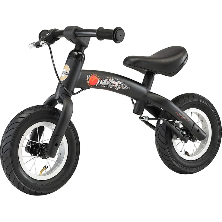 BIKESTAR '10 Zoll Sport Kinderlaufrad', ab 2 Jahren, höhenverstellbarer Sattel, drehbarer Rahmen, mit Bremse, Schwarz (matt) – Bild 6