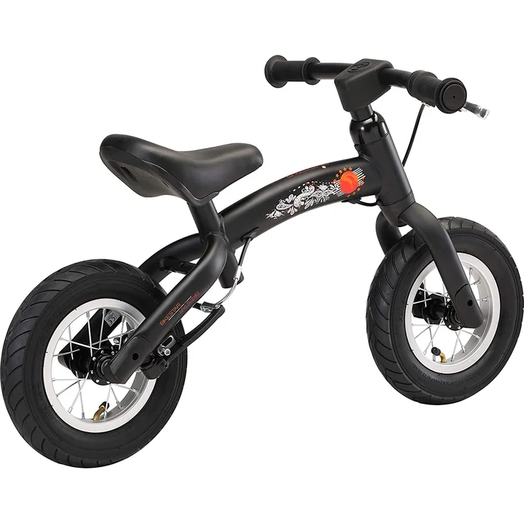 BIKESTAR '10 Zoll Sport Kinderlaufrad', ab 2 Jahren, höhenverstellbarer Sattel, drehbarer Rahmen, mit Bremse, Schwarz (matt) – Bild 8