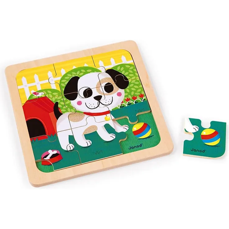 Janod J07076 - Puzzle-Set Tornado, Titus Und Felix (Jeweils 9 teile)