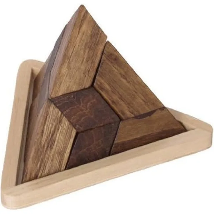Pyramide, 5-teilig, im Holzrahmen