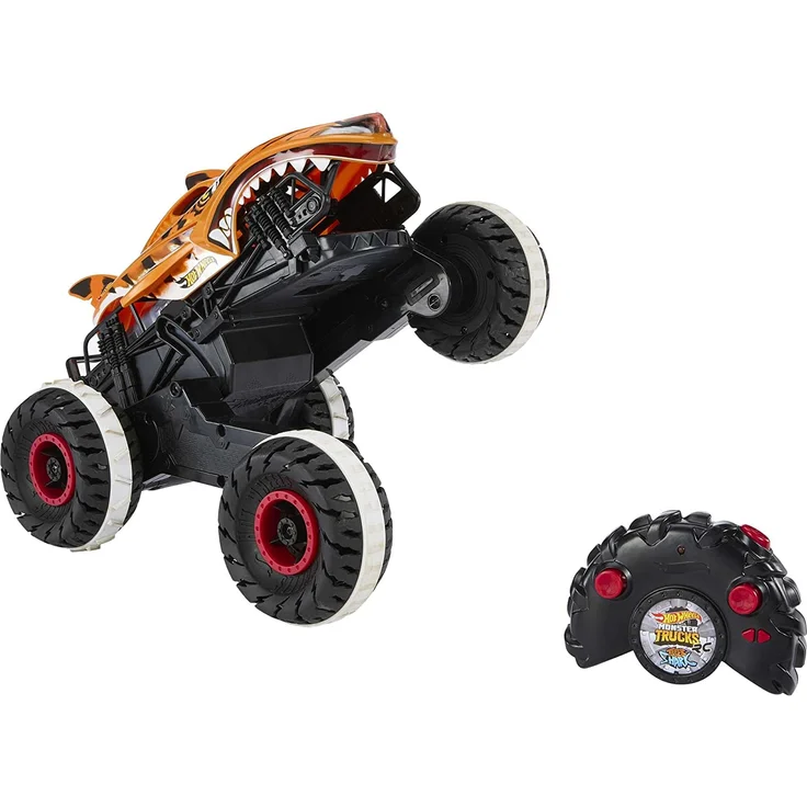 Mattel HGV87 'Hot Wheels R/C MT Tiger Shark', ab 4 Jahren, 1:15, bis zu 9,7 km/h, orange/schwarz – Bild 2