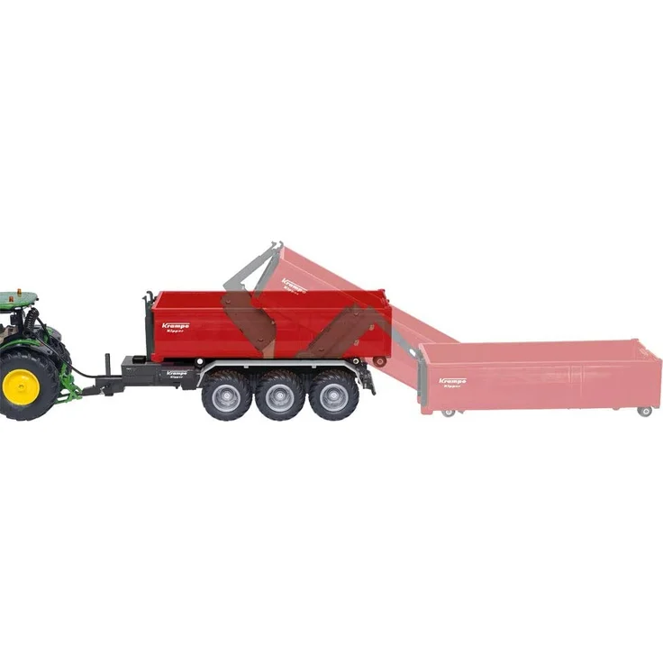 Siku 6786, 3-Achs-Hakenliftfahrgestell mit Mulde, 1:32, Fernsteuerbar, Für Siku Control Fahrzeuge mit Anhängerkupplung, Metall/Kunststoff, Rot – Bild 2