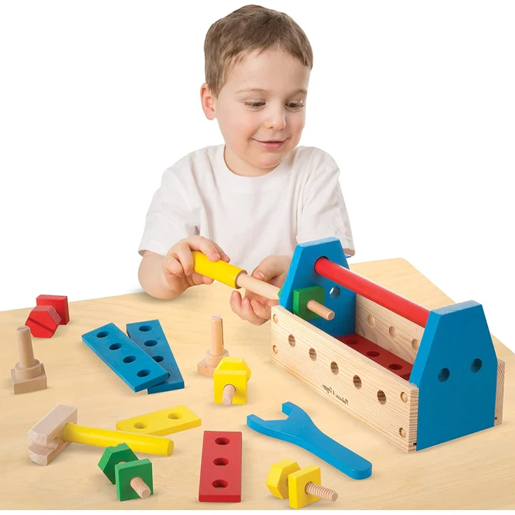 Melissa & Doug Tragbarer Werkzeugkasten aus Holz – Bild 3