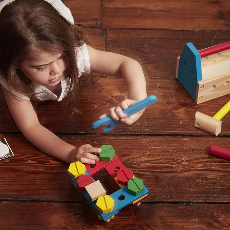 Melissa & Doug Tragbarer Werkzeugkasten aus Holz – Bild 4