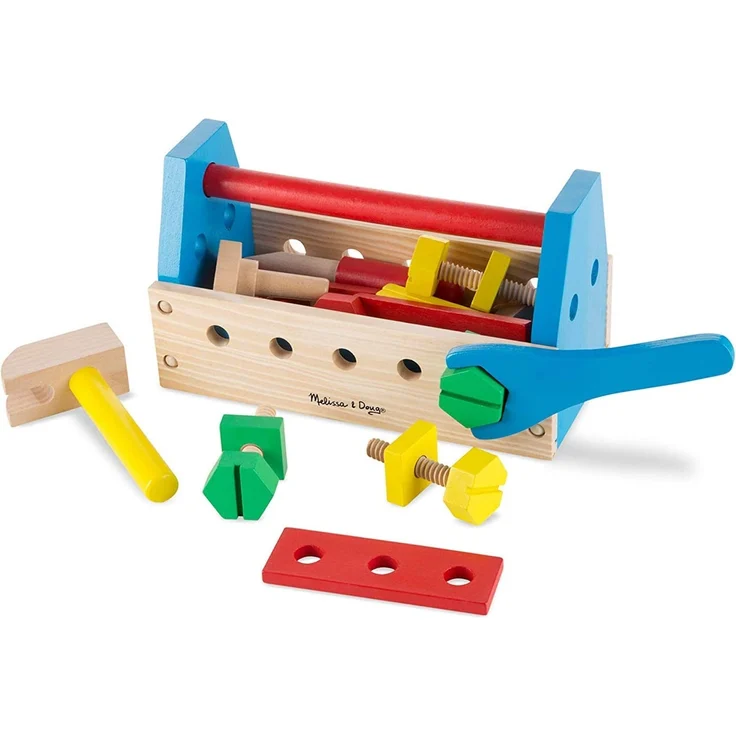 Melissa & Doug Tragbarer Werkzeugkasten aus Holz – Bild 1