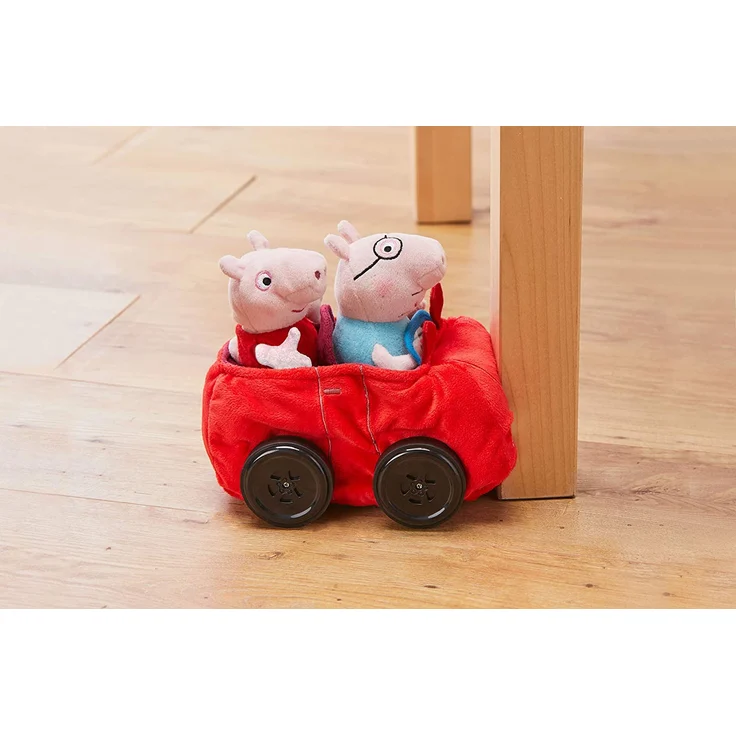 Revellino 23203 Mein erstes RC Car mit Peppa Wutz und Pappa Pig, 40MHz Fernsteuerung, für Kinder ab 2 Jahren PeppaPig ferngesteuertes Auto aus Plüsch, zum Spielen und Kuscheln, rot – Bild 5