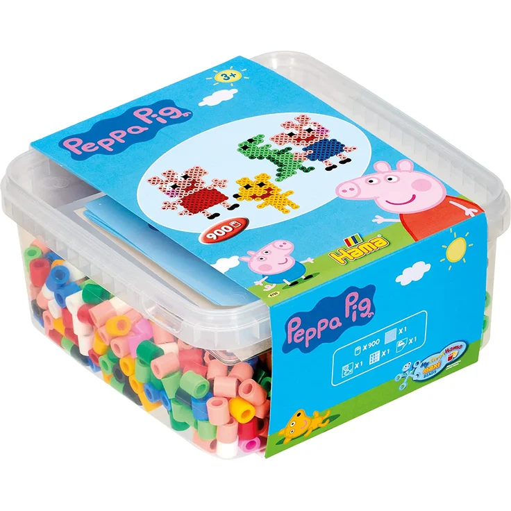 Hama maxi Gurli Gris perler og stiftplade i bøtte – Bild 1