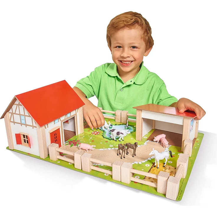 spielset Bauernhof Junior 36 x 51 cm Holz 26-teilig – Bild 2