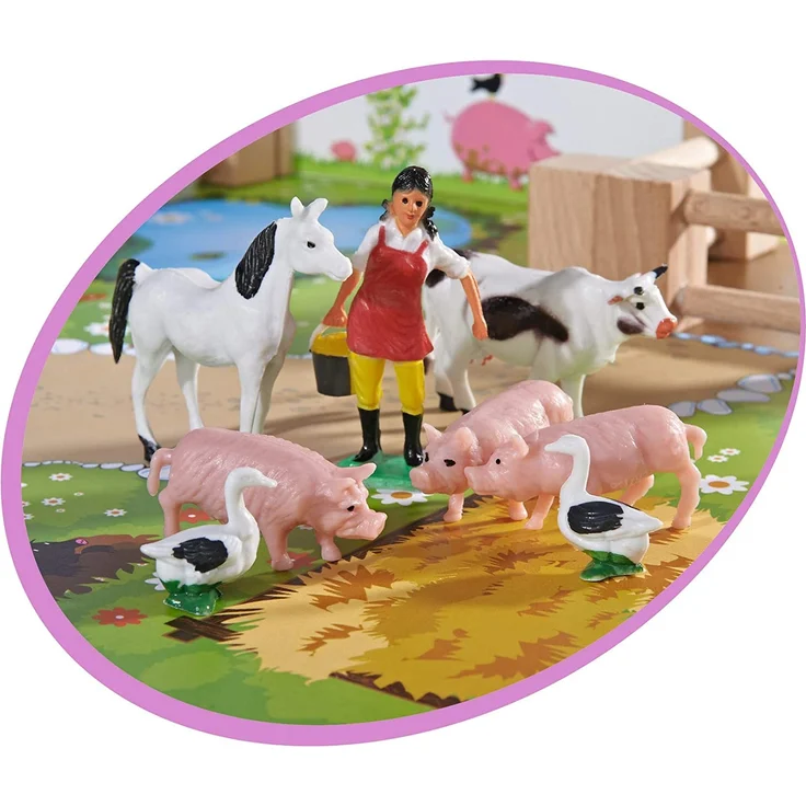 spielset Bauernhof Junior 36 x 51 cm Holz 26-teilig – Bild 4