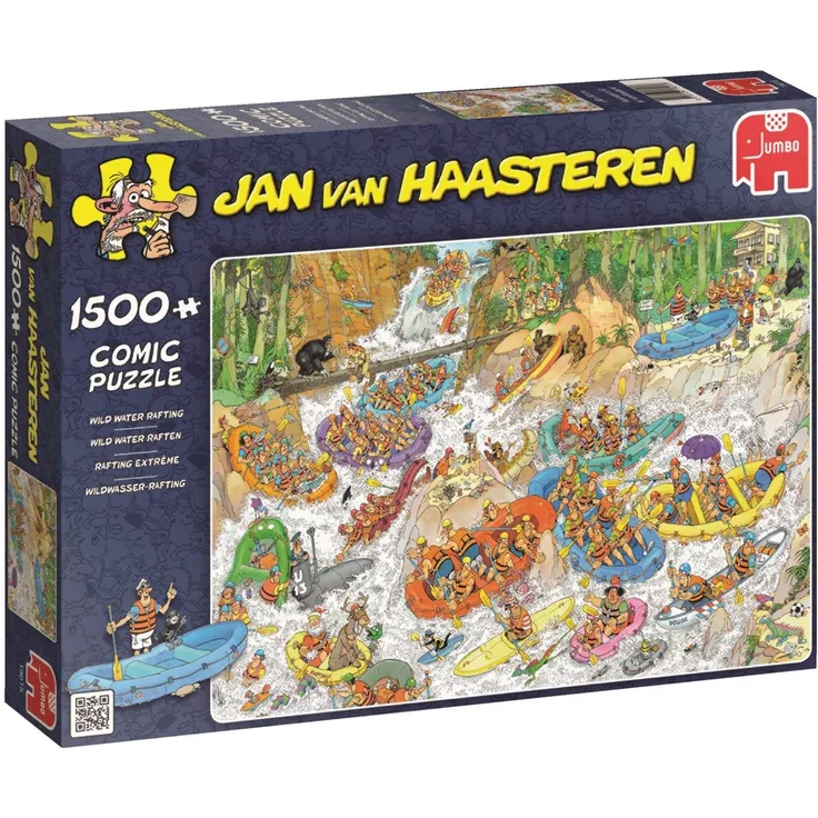 Jumbo 19015 - Jan Van Haasteren - Wildwasser-Rafting, 1500 Teile Puzzle