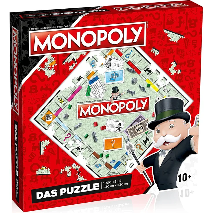 Winning Moves 46912 - Monopoly No. 9 Original, Puzzle+Poster, 1000 Teile