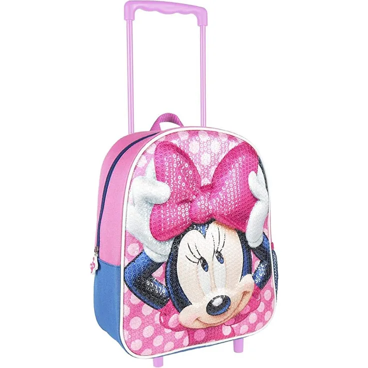 Schulrucksack 3D mit Rädern Minnie Mouse