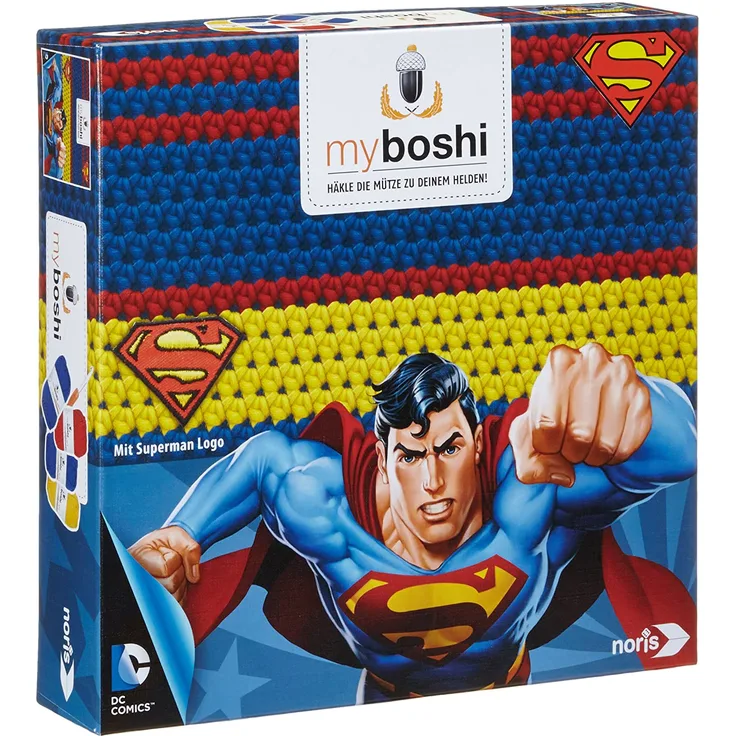 Noris 606311364 - Myboshi Superhelden - Superman, Häkel-set