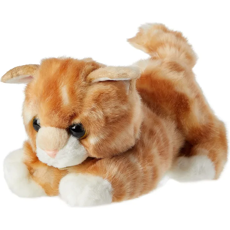 Aurora World Aurora, 60467, MiYoni Tots getigerte Katze, 20cm, Plüschtier, orange