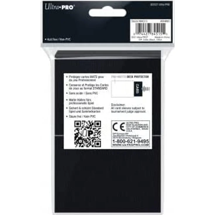 100 Ultra Pro Card Protector Sleeves : Pro-Matte - Farbe auswählen - 66 x 91mm, Farbe:schwarz / black – Bild 3