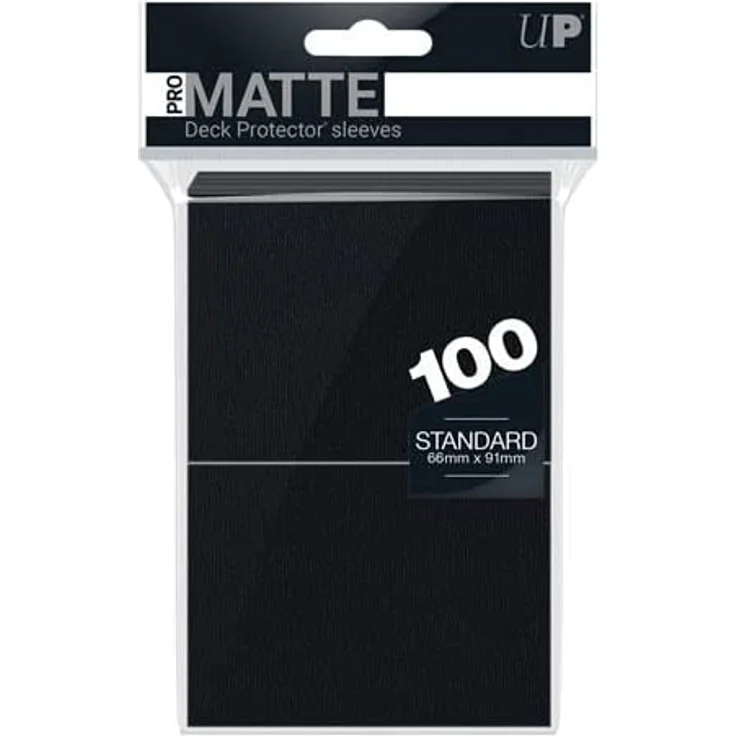 100 Ultra Pro Card Protector Sleeves : Pro-Matte - Farbe auswählen - 66 x 91mm, Farbe:schwarz / black – Bild 2