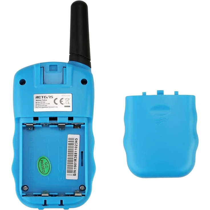 Retevis RT388 Kinder Walkie Talkie, Spielzeug mit großer Reichweite für 3-12 Jahre, 8 Kanal LCD Taschenlampe, Geschenke für Camping, Abenteuer, Wandern (1 Paar, blau) – Bild 9