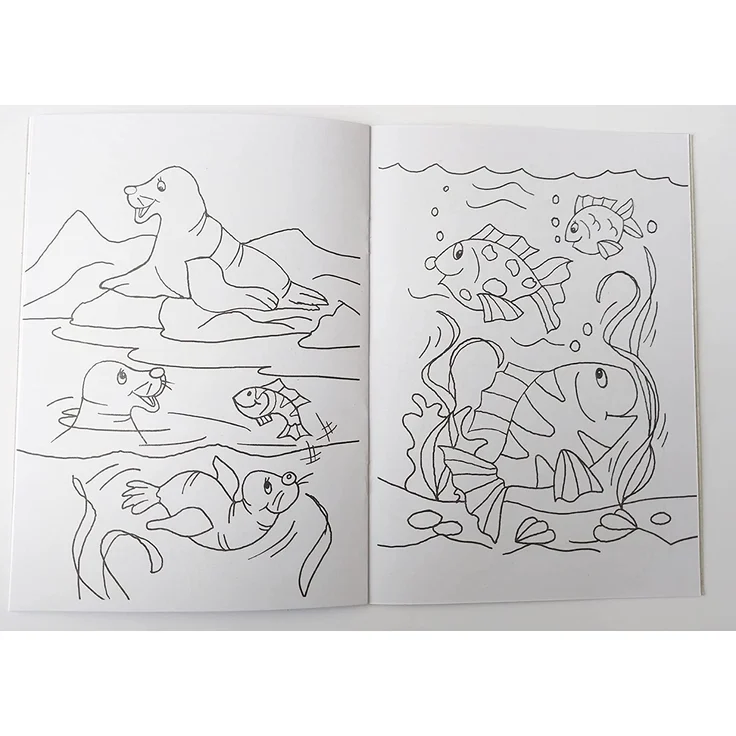 Libetui 8 Malbücher Meerestiere Kindermalbuch Meer Mini Malbuch Größe b6 17,6 x12,5cm Mitgebsel Kinderparty Hochzeit Geschenk Kindergeburtstag Hort Kita Malbuch Unterwasserwelt – Bild 3