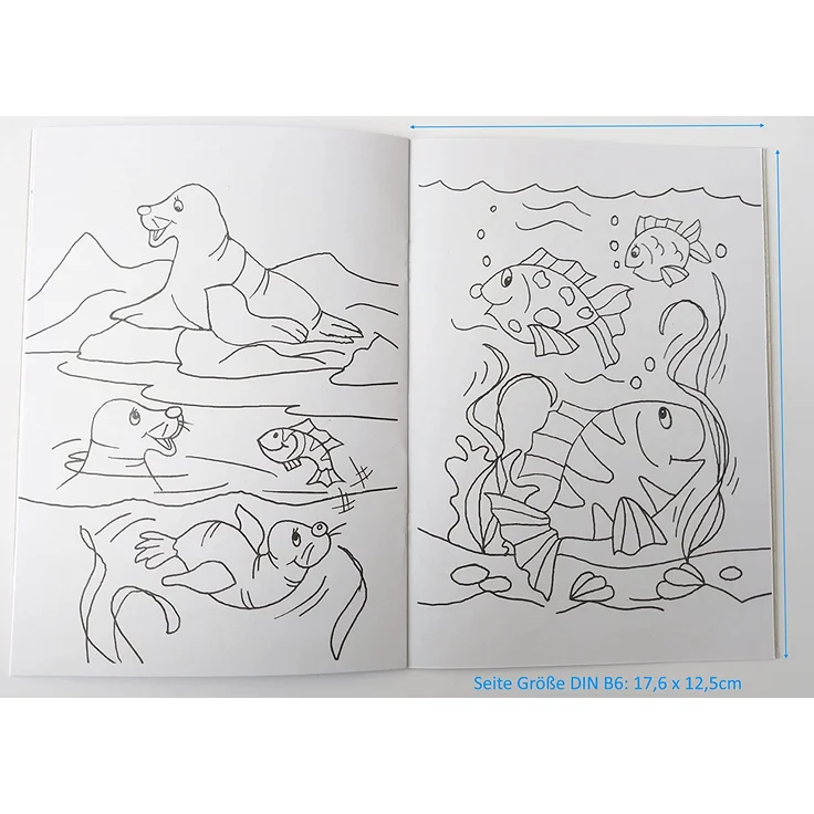 Libetui 8 Malbücher Meerestiere Kindermalbuch Meer Mini Malbuch Größe b6 17,6 x12,5cm Mitgebsel Kinderparty Hochzeit Geschenk Kindergeburtstag Hort Kita Malbuch Unterwasserwelt – Bild 4