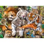 Ravensburger Kinderpuzzle 12721 - Schmusende Raubkatzen - 200 Teile