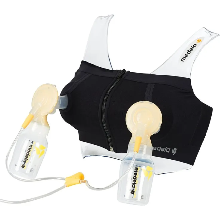 Medela Easy Expression Bustier Schwarz L - Schwarz