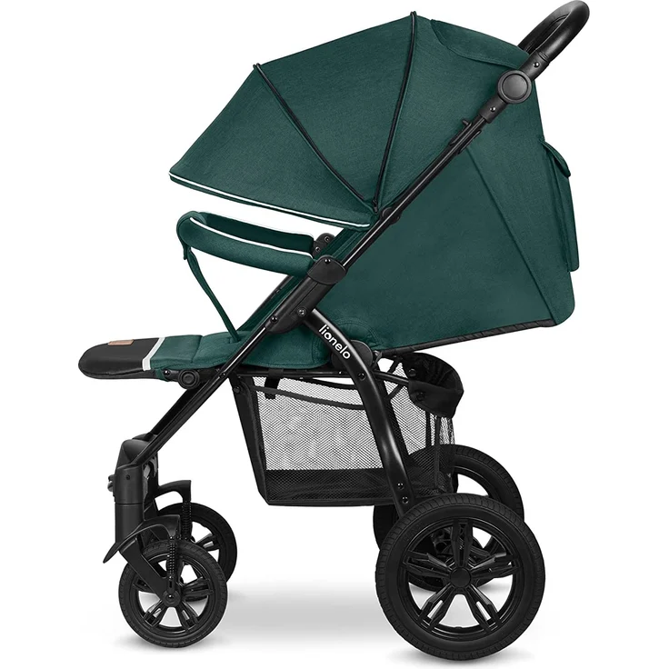 LIONELO Annet Tour Kinderwagen bis 22 kg, verstellbarer Griff, zusammenklappbar, verstellbare Rückenlehne bis zur Liegeposition, wartungsfreie Räder, XXL-Verdeck, 5-Punkt-Gurt, Einkaufskorb - Preisvergleich – Bild 8