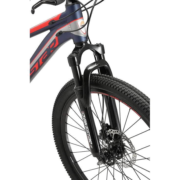 BIKESTAR Kinder Jugend Mountainbike 24 Zoll ab 9 Jahre | 21 Gang Hardtail MTB Sport Scheibenbremse Federgabel | Blau Rot - Preisvergleich – Bild 4